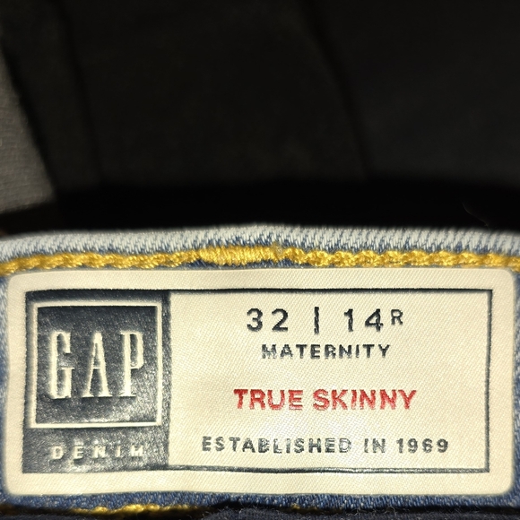 GAP:Maternity True Waistband ADORABLE Distressed Skinny Jeans, Lt Indigo, NWOT - Picture 6 of 14